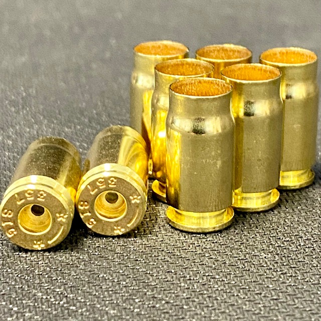 once fired 357 sig bulk nickel plated brass for reloading in stock