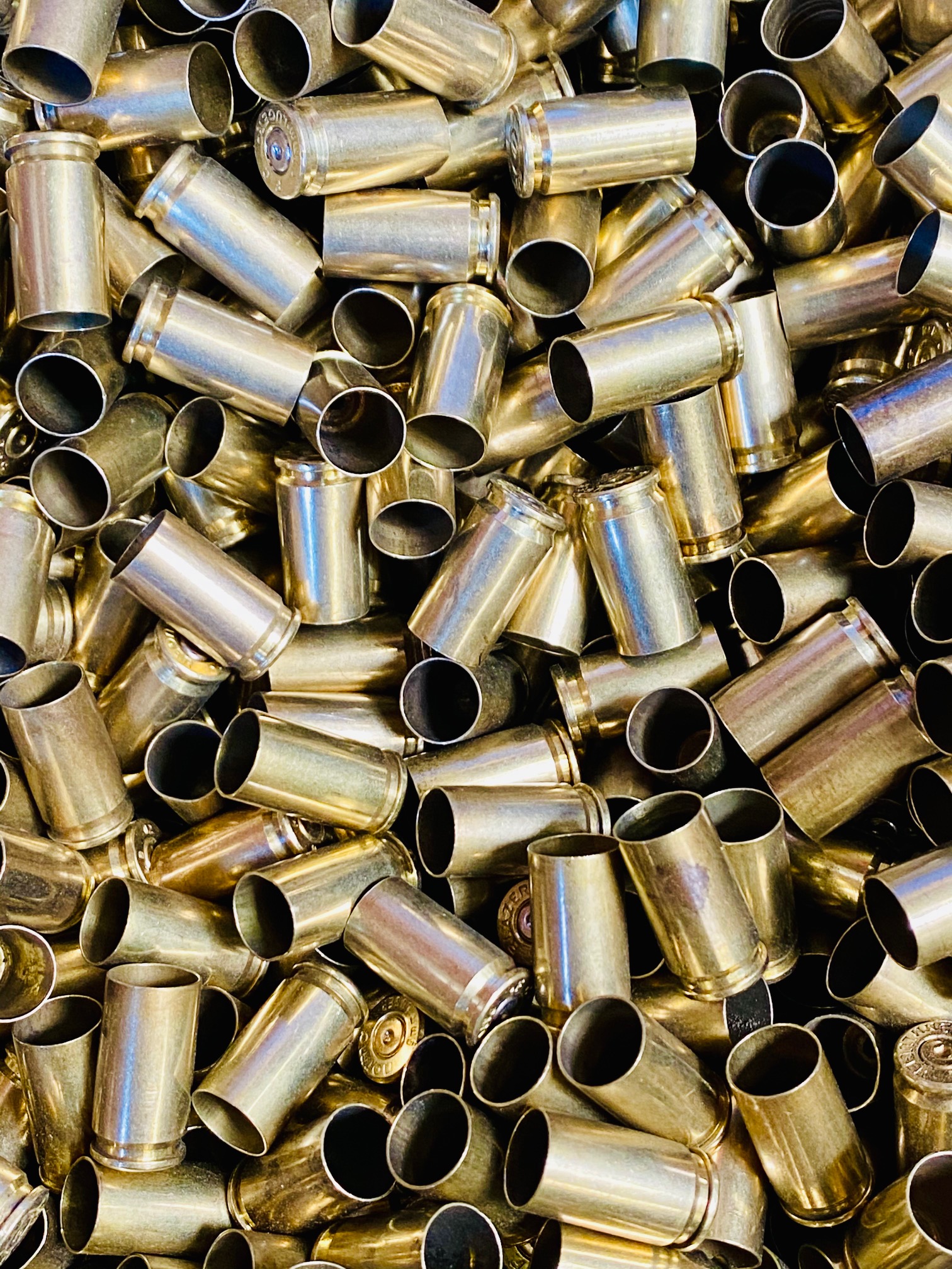 9MM Luger POLISHED Once Fired Brass | DiamondKBrass.com | 1000 Ct.