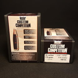 NOSLER Custom Competition .308 Cal 175gr HPBT 100 ct. Box NOSLER Custom Competition .308 Cal 175gr HPBT 100 ct. Box