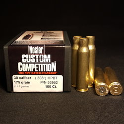 .308 WIN + NEW NOSLER .308 Cal 175 GR Hollow Point Boat Tail Projectiles 100+ .308 WIN + NEW NOSLER .308 Cal 175 GR Hollow Point Boat Tail Projectiles 100+