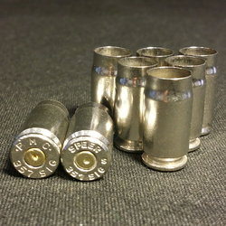 once fired 357 sig bulk nickel plated brass for reloading in stock